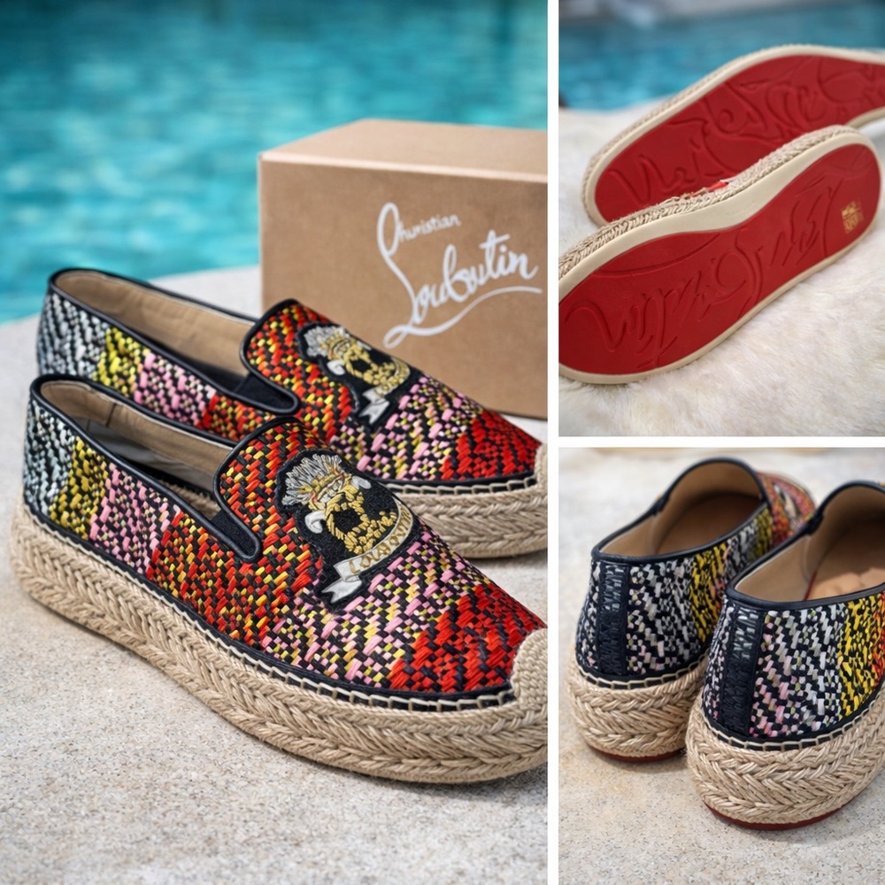 Christian Louboutin Woven Espadrilles.